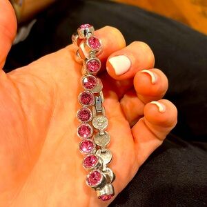 Breast, cancer awareness, crystals by touchstone Swarovski.